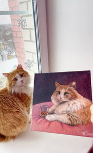 кот Бродский и его автопортрет