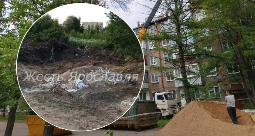 Под Ярославлем при возведении многоэтажки строительные отходы закапывают в землю