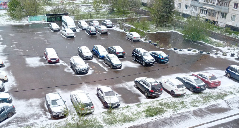  В Ярославле пошел майский снег и средняя температура упала на 10 градусов