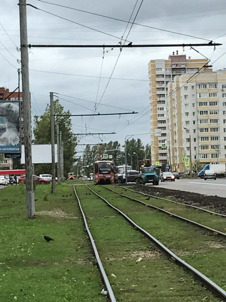 В Ярославле иномарка протаранила трамвай