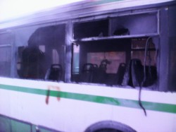 В Ярославле сгорел автобус