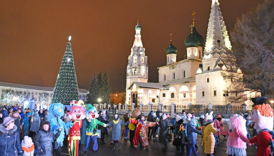 Новогодняя ночь на Советской площади