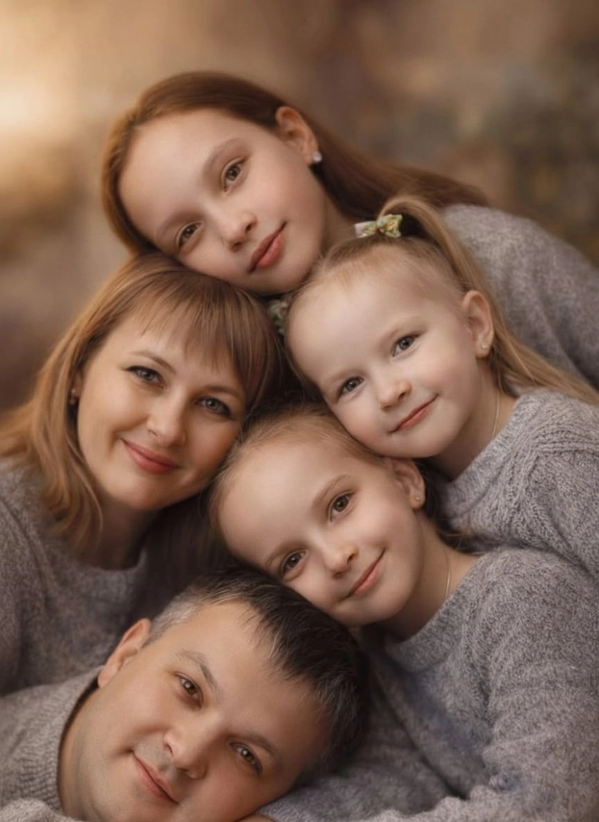 Алена Сергеевна с семьей