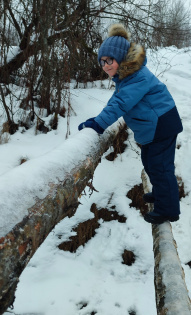 Егор покоряет переправу