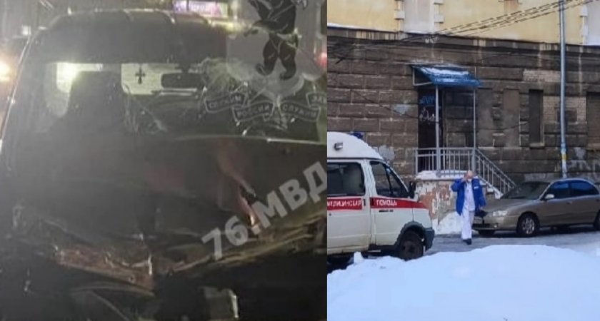 В центре Ярославля попавший в ДТП автобус стал причиной сильной пробки