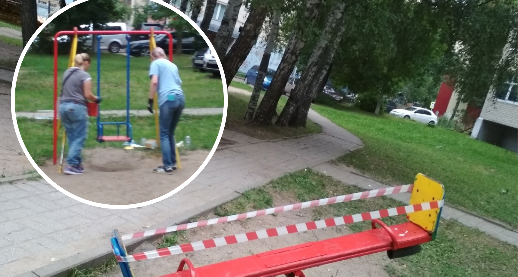 Голые площадки и парковки: родители в Ярославле спасли от сноса детский городок