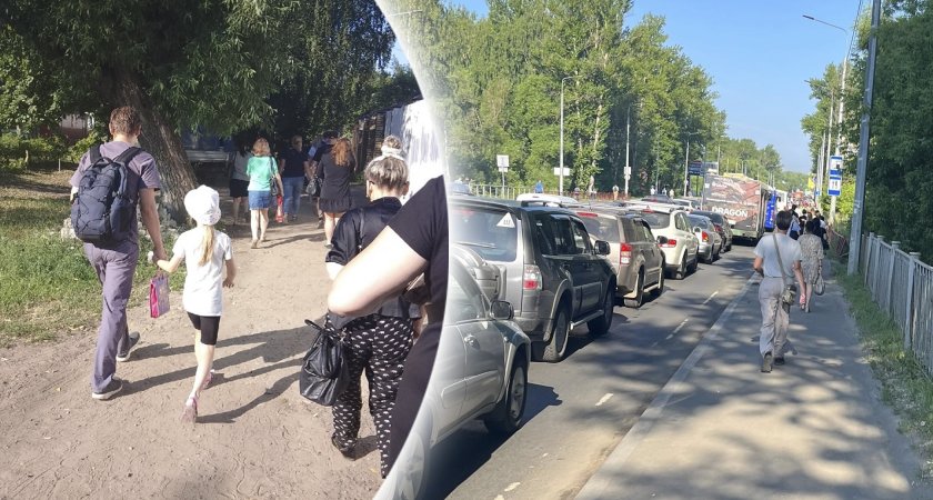 Из-за перекрытия Октябрьского моста ярославцы идут на работу пешком