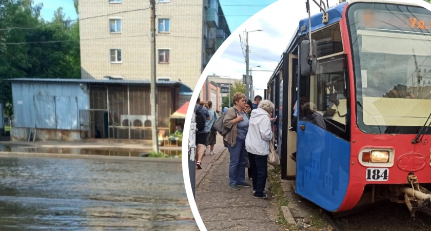 В Брагино из-за прорыва трубы сократили маршрут трамвая