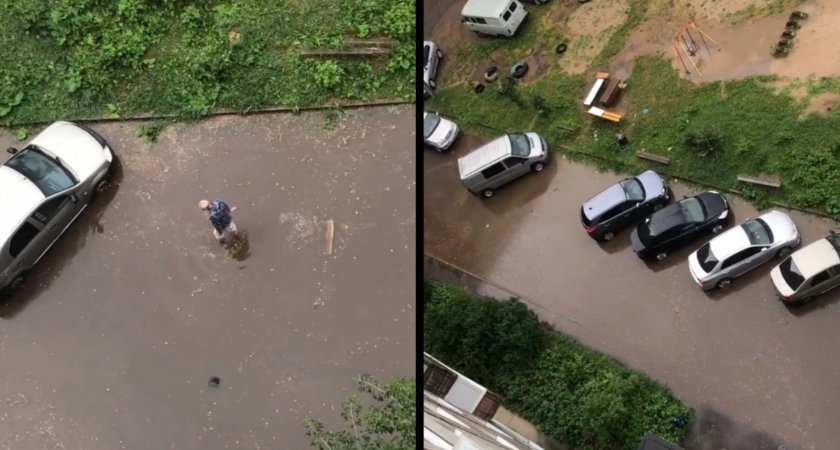  "Нет сил терпеть ужас": после небольшого дождя в Ярославской области затопило дворы
