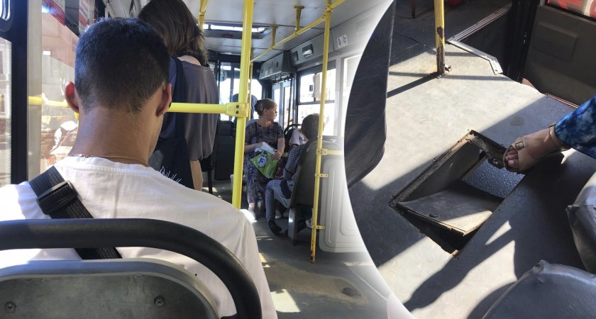 В ярославском автобусе девушка провалилась под пол