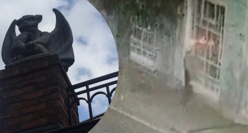 "Поставил у себя дома": в центре Ярославля пьяный мужчина украл скульптуру гаргульи 