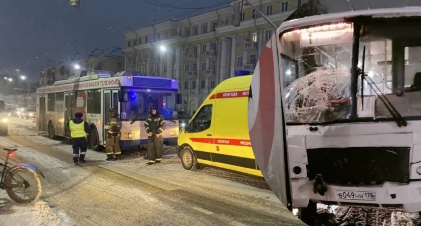 В Ярославле в ДТП с автобусом и троллейбусом пострадали пассажиры