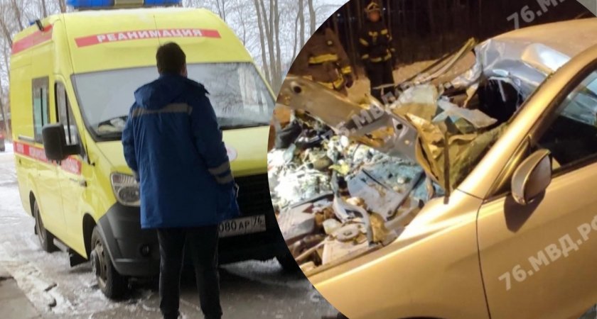 Водитель легковушки насмерть разбился под колесами грузовика в Ярославле