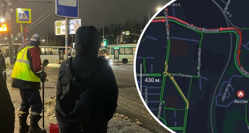 Пробки 9 баллов: в Ярославле случился транспортный коллапс из-за ледяного дождя