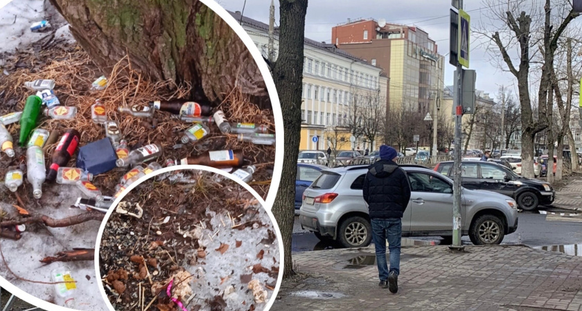Снег сошёл, а помойка осталась: ярославцы в ярости от утопающего в мусоре города
