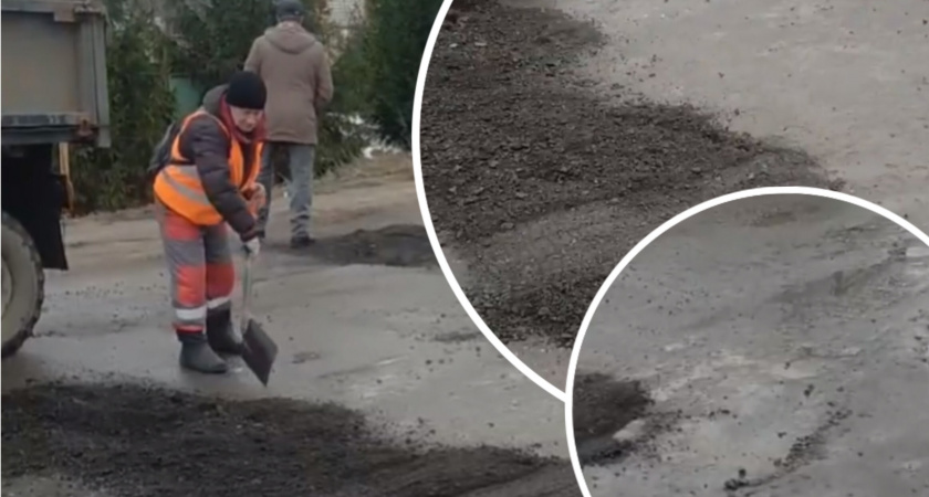 Лужи засыпают асфальтом: в Ярославской области ремонтирую дороги по новым технологиям 