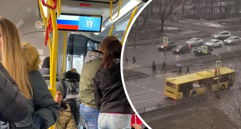 Очередной новый автобус не справился со старыми ярославскими ямами 