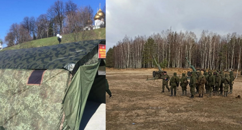 В Ярославле на Стрелке сотрудники военкомата набирают мужчин на службу в СВО 