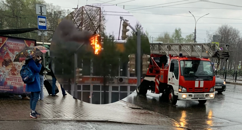 Во время ливня на Московском проспекте сгорел светофор