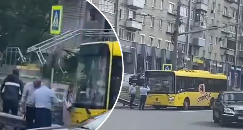 "Не успел остановиться": новый желтый автобус в Ярославле сбил пешехода