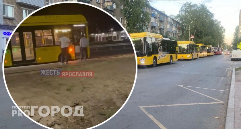 Остановились поболтать: в Ярославле водители автобусов никуда не спешат в вечернее время