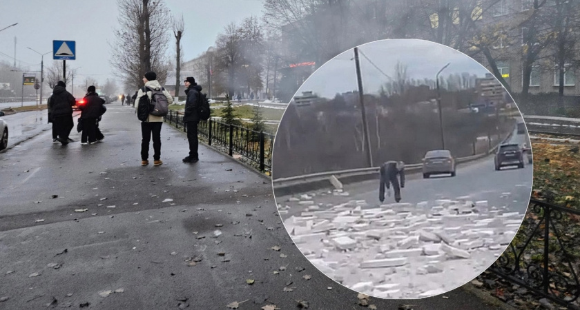 В Ярославле мужчина голыми руками начал разбирать "завал" на дороге