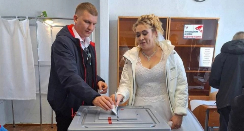 Молодожены из Ярославля прямо в день свадьбы пришли голосовать