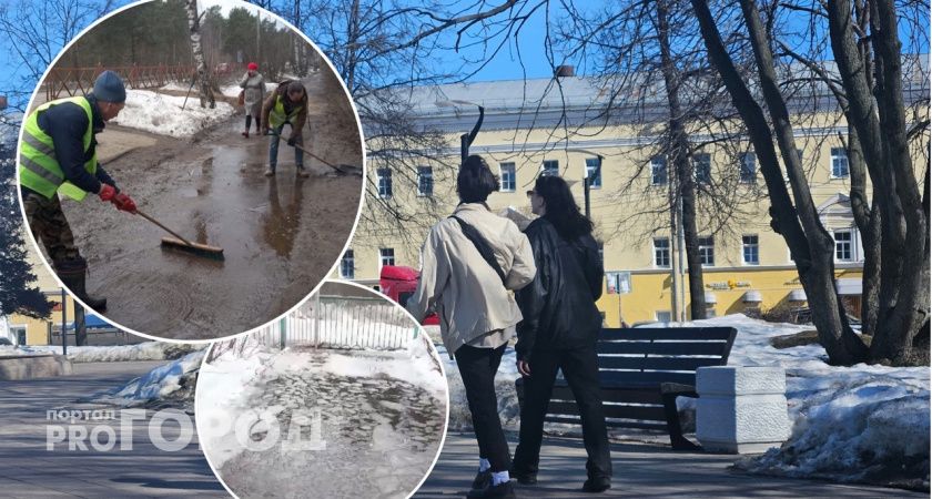 В Ярославле организовали уборку пешеходной дорожки к школе-интернату