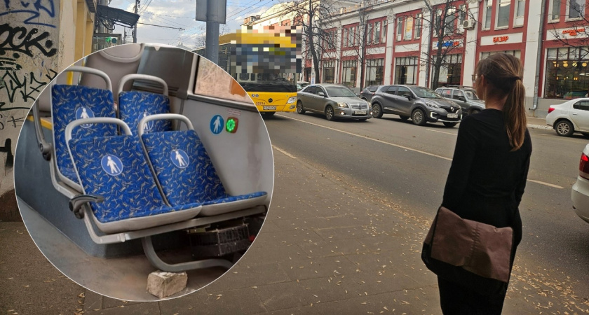 "Кирпичиком подперли и нормально": ярославцы жалуются на сломанные сиденья в автобусах