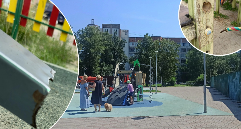 "Поставили и забыли": ярославские родители жалуются на сломанные спортплощадки