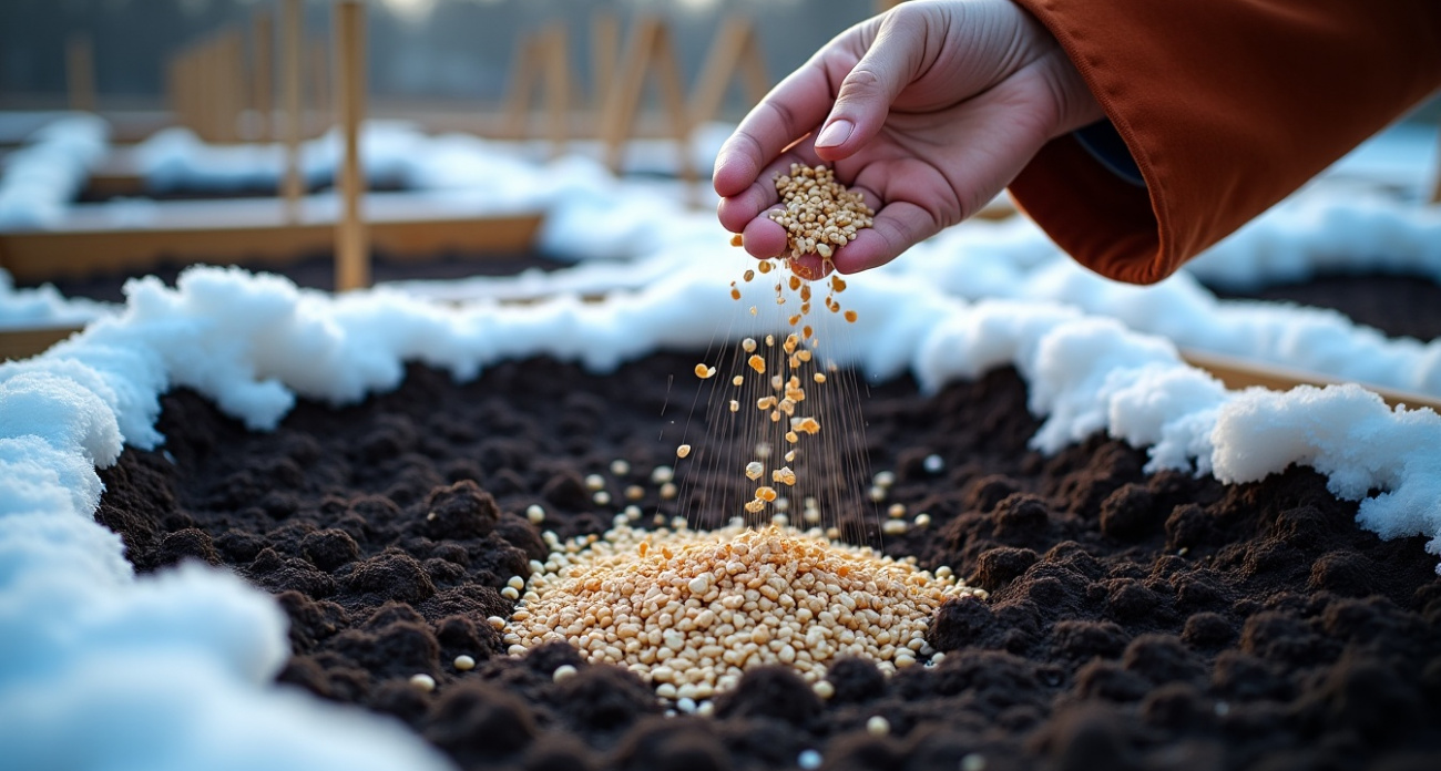 Миска крупы вместо 10 кг навоза: бросаем прямо на снег - весной почва будет бархатистой, словно шелк