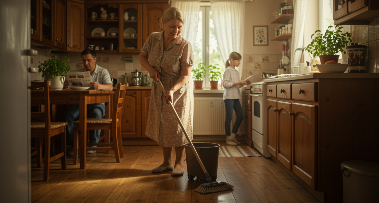 Начала мыть полы подсоленной водой — изменения в доме заметила вся семья: вот зачем нужно добавить соль в ведро