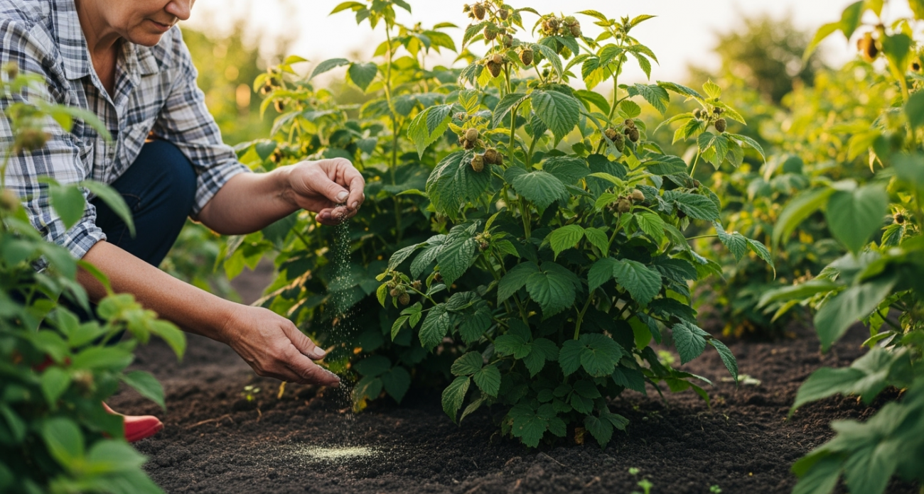 В июне малине необходим словно воздух: добавляю пригоршню под корень — летом кусты отблагодарят щедрым урожаем сочных ягод