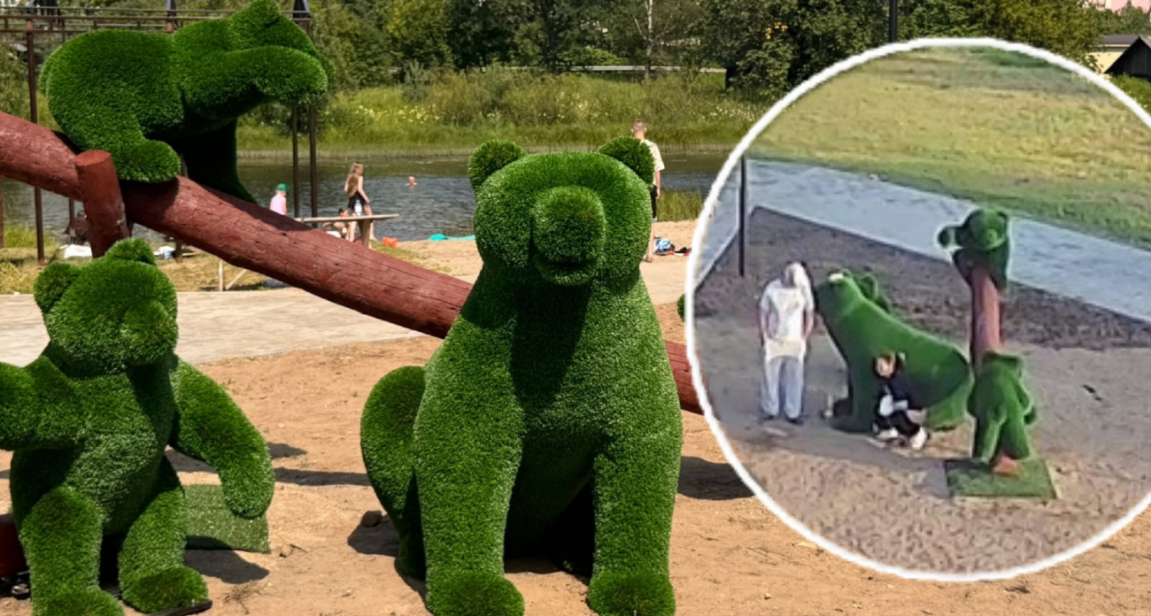 Справившие нужду на декоративных медведей ярославцы заплатят по 5 тысяч