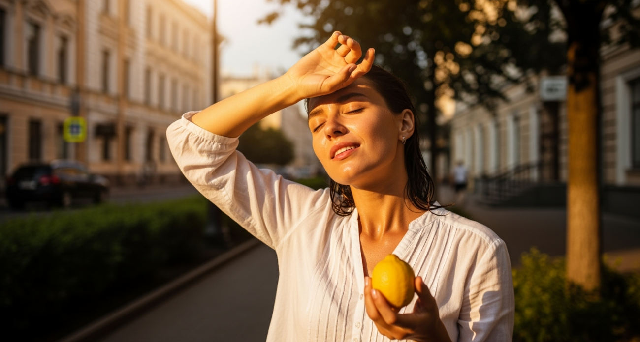 Беру 1 фрукт из холодильника и натираю подмышки - надежный блокатор пота даже в сильную жару
