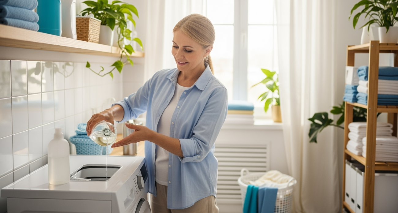 Зачем я добавляю уксус в стиральную машину и при этом неплохо экономлю. Жаль, что я не знала этого раньше