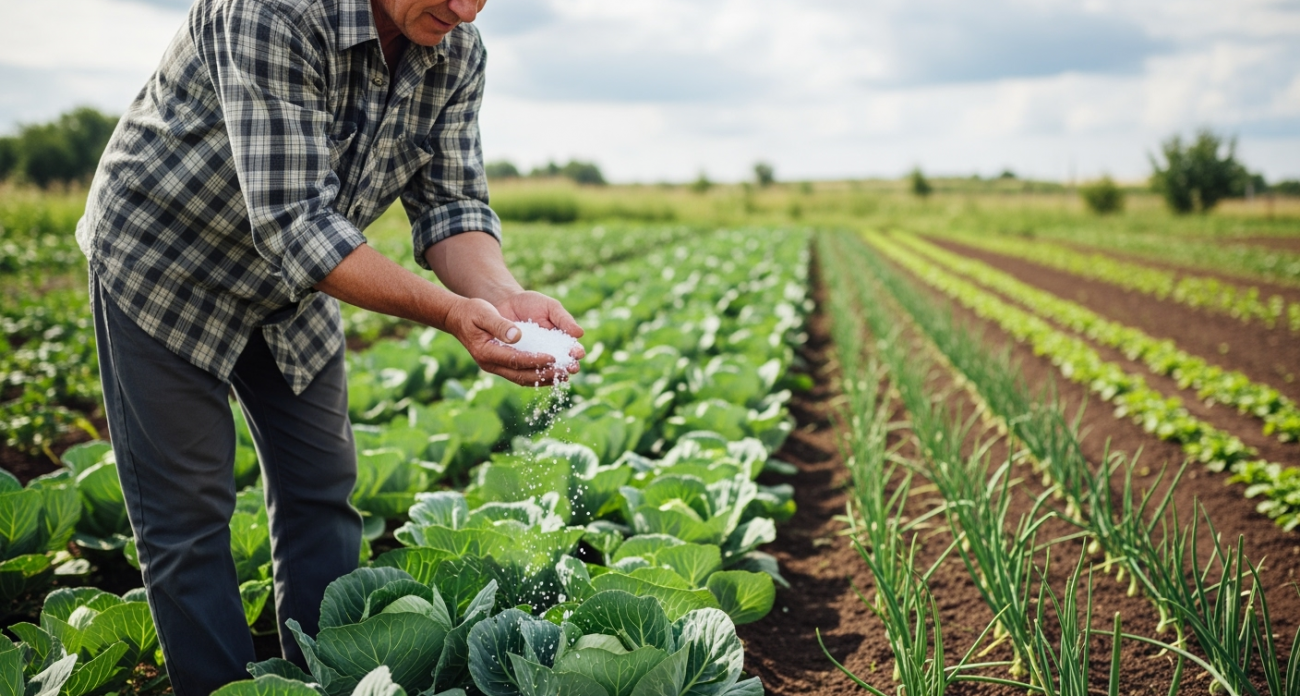 Рассыпаю соль между грядками - и лук с капустой без вредителей до конца лета: проверенный способ