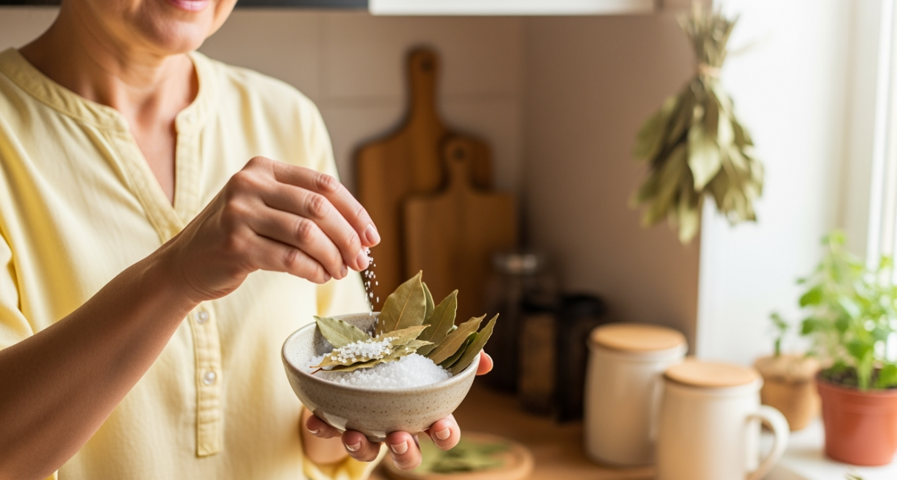 Лавровый лист смешиваю с солью — всё лето радуюсь своей находке: полезный совет для каждой хозяйки