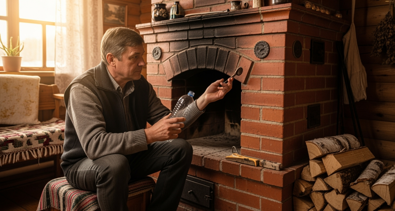 Пластиковая бутылка вылетит сажу из дымохода со скоростью звука: чистить печь без соли стало легче легкого