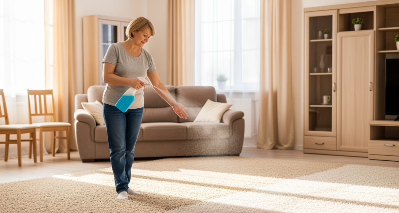 Секрет мягкого ковра: разбрызгиваю этот состав - и он становится как после химчистки