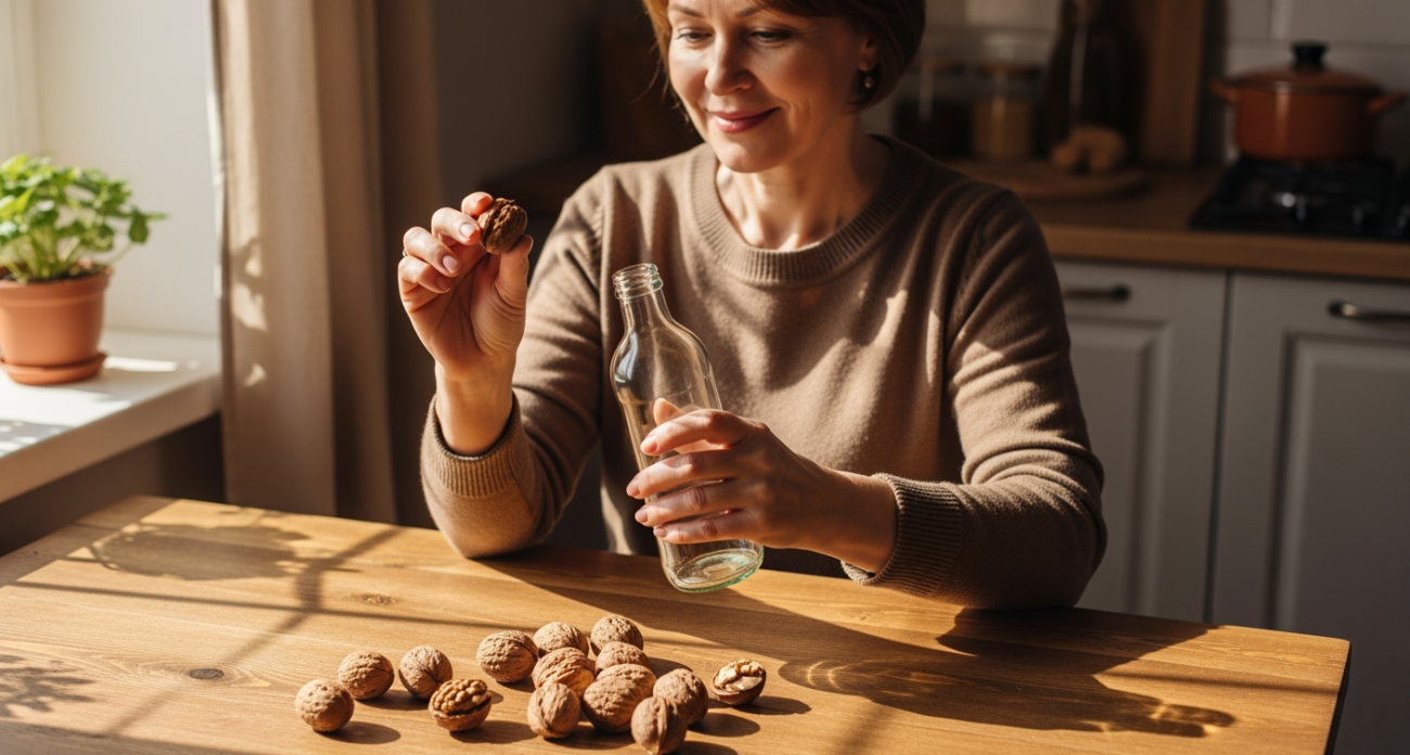 Забудьте щипцы: чищу грецкие орехи обычной бутылкой - ядрышки целые, без единой крошки