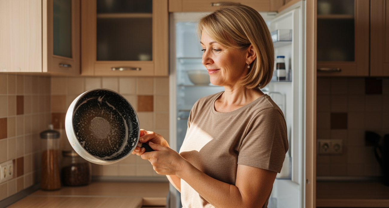 Секретный трюк, который скрывают производители дорогой химии: одна вещь из холодильника превращает убитую сковороду в новую за час