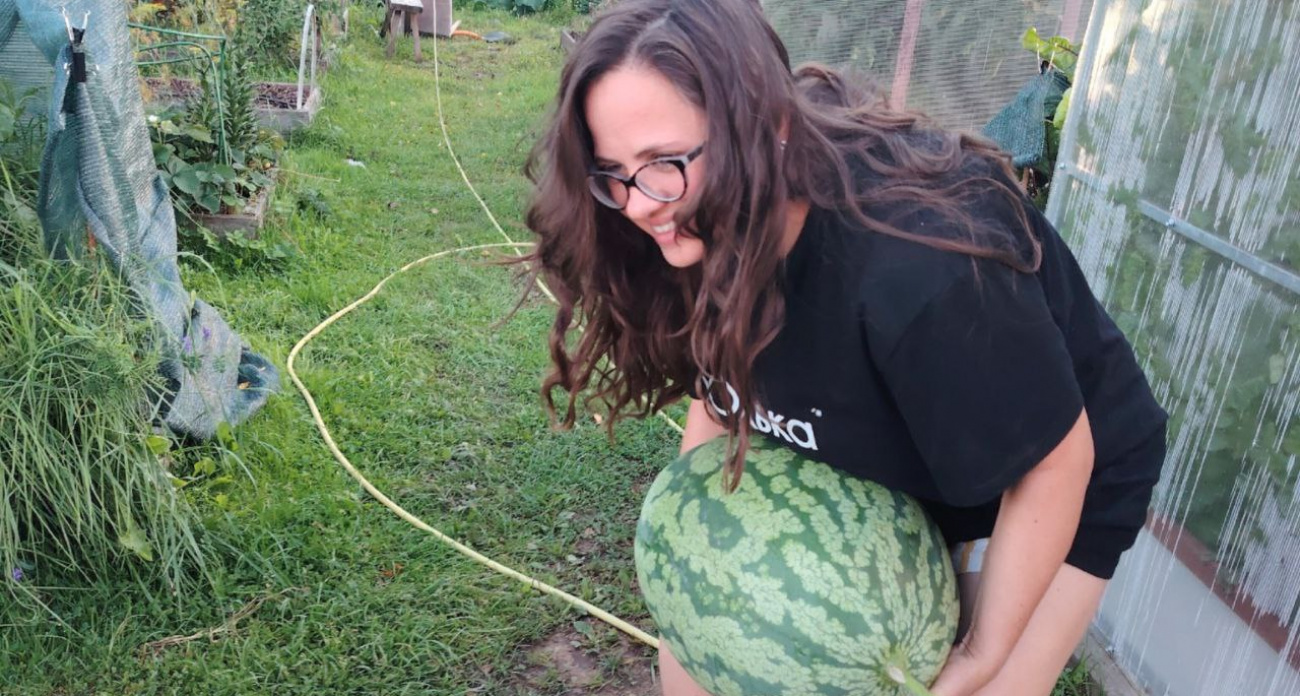 Жительница Рыбинска вырастила арбуз весом 21 килограмм: «Не смогла поднять».