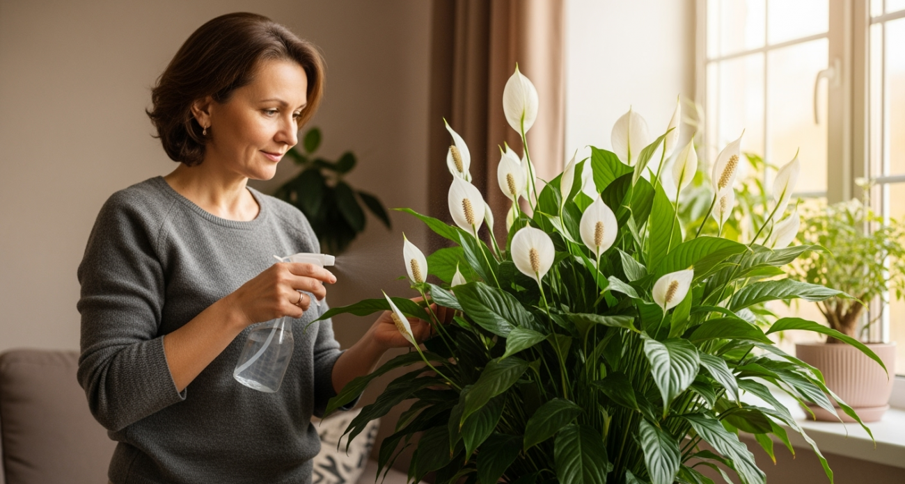 Агроном раскрыла тайну аптечной таблетки за 5 рублей: спатифиллум превращается в белоснежный сад и больше не знает покоя