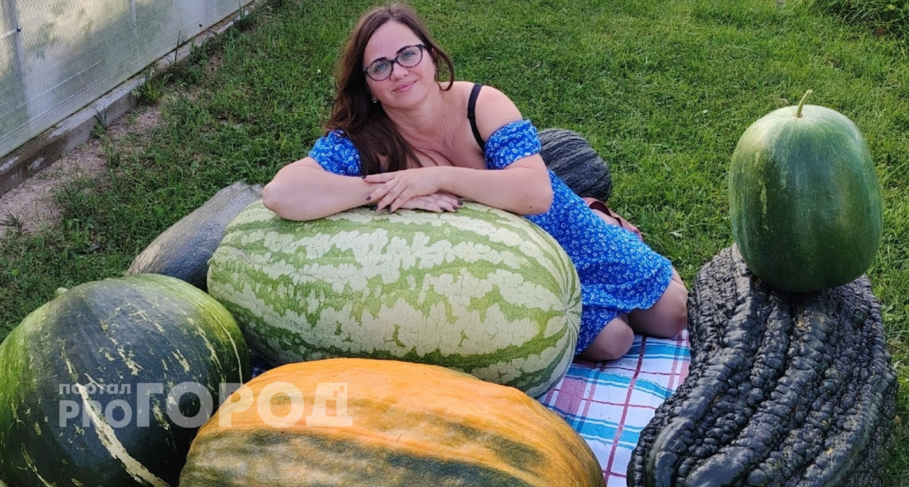 Жительница Рыбинска вырастила арбуз в 88 килограммов