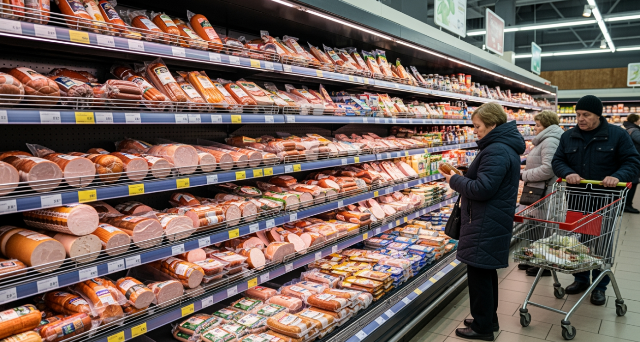 Купила колбасу категории А из Ермолино и проверила состав: рассказываю, сколько там реального мяса и стоит ли брать