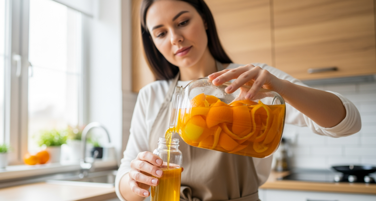 Мандариновые корки настаиваю на уксусе — теперь это мой главный секрет для дома, который выручает всю зиму