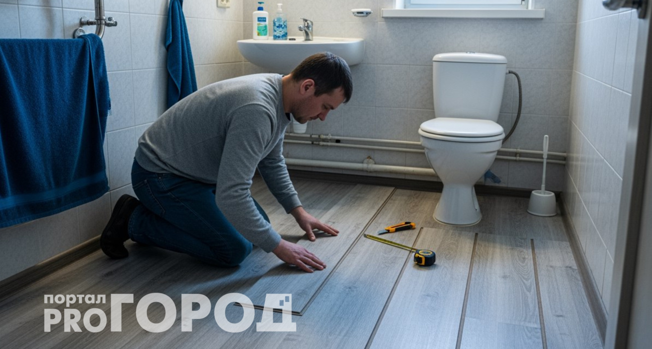 Копеечная замена ламината: пол теплый даже в ванной — стелить 7 минут, а служит вечно