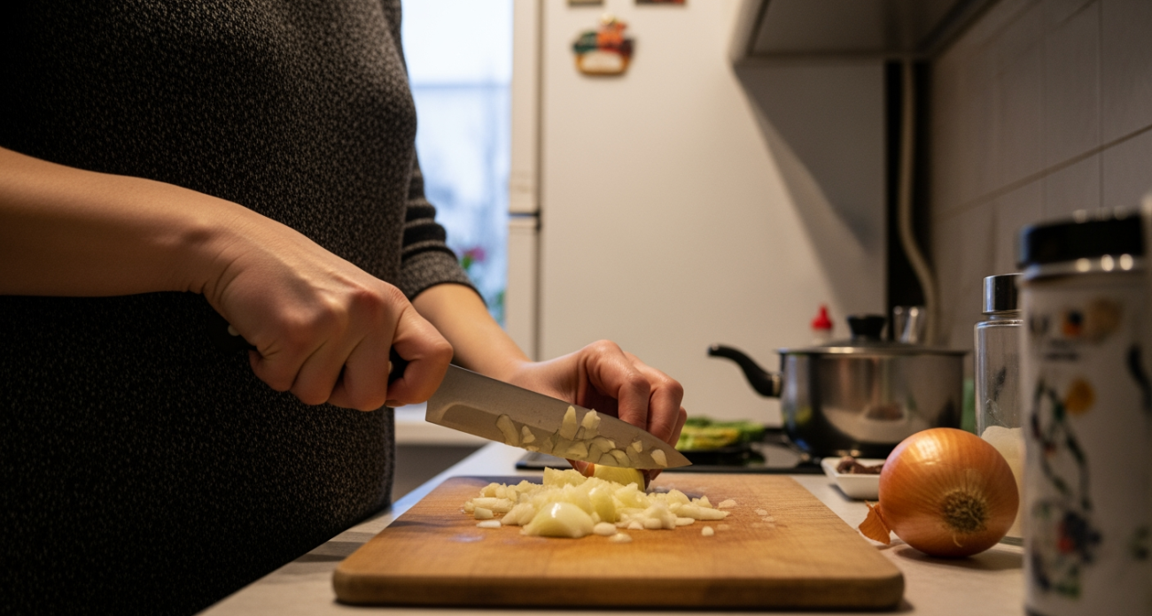 Лайфхак на кухне: обработка доски перед нарезкой овощей спасает от запахов, слез и грязных пятен