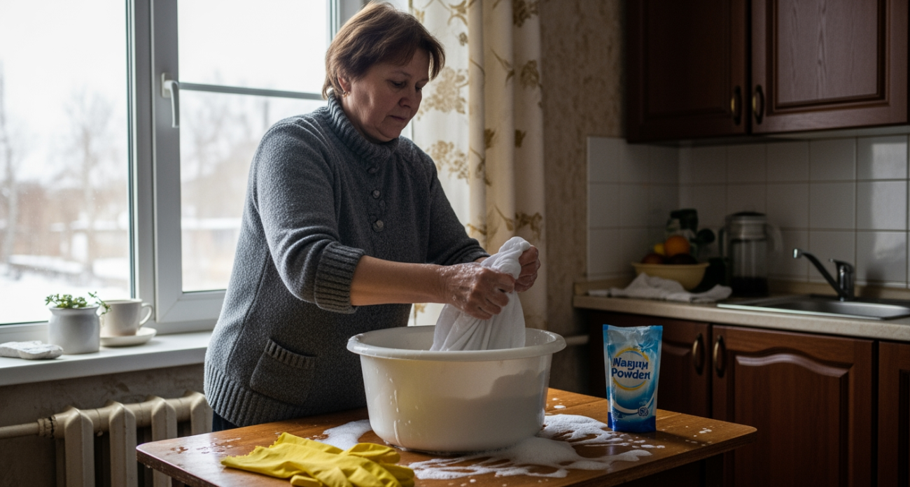 3 грамма советского порошка в кипяток — и серые вещи снова белые: забытый лайфхак бабушек